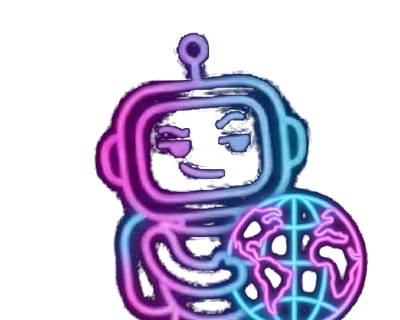 Nudge holding a globe